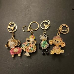 Beautiful bedazzled keychains